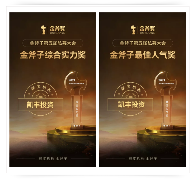 荣耀石 ▎凯丰恒信斩获“金斧奖”综合实力和最佳人气双项殊荣