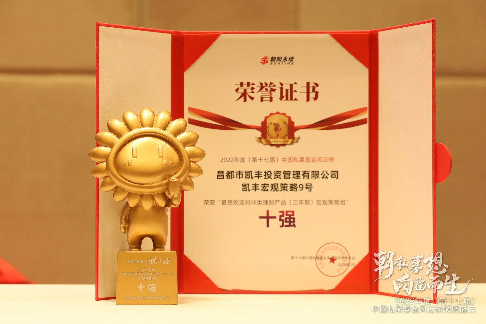 荣耀石 ▎凯丰恒信荣获“最受欢迎对冲类理财产品（宏观策略组）”双项大奖